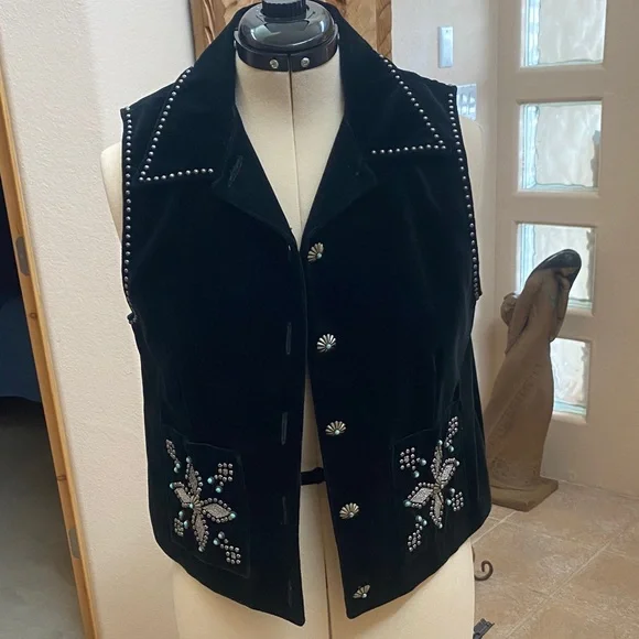 Double D Ranch Black Embellished Vest - Picture 1 of 6